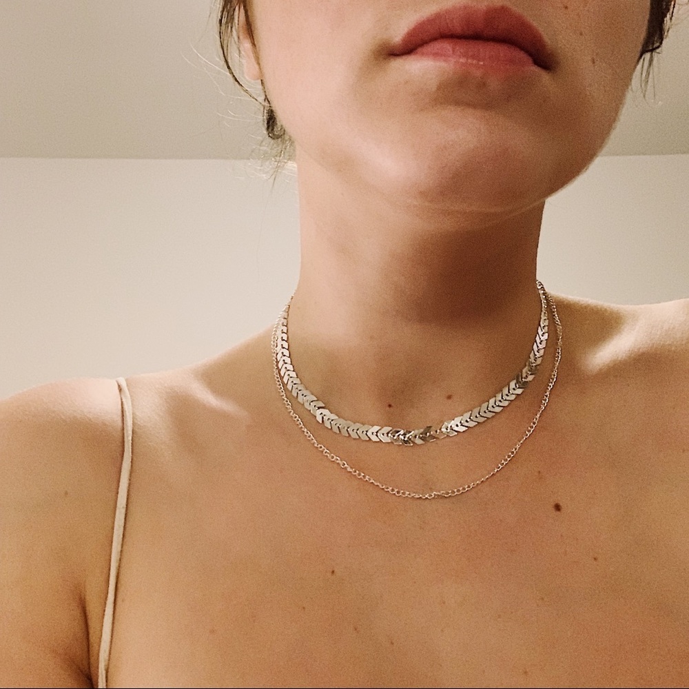 Double Choker - Silver